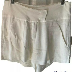 See By Chloe Womens White Light Wash Pockets Hook And Eye Mini Skirt Size 6